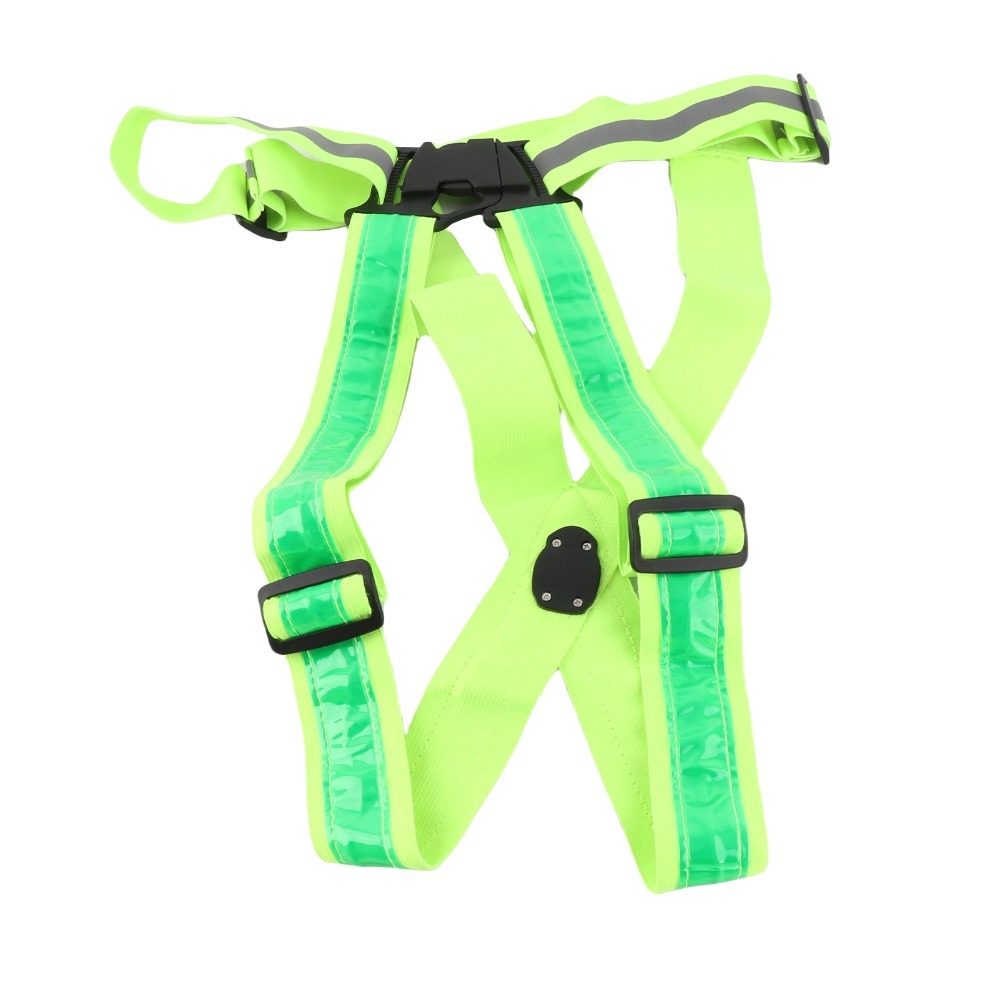 Running Gear Green - Rompi Keselamatan LED Poliester Baru Warna