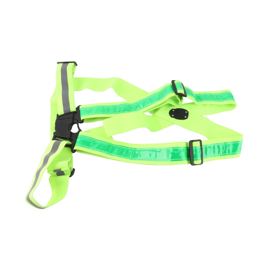 Running Gear Green - Rompi Keselamatan LED Poliester Baru, Dapat