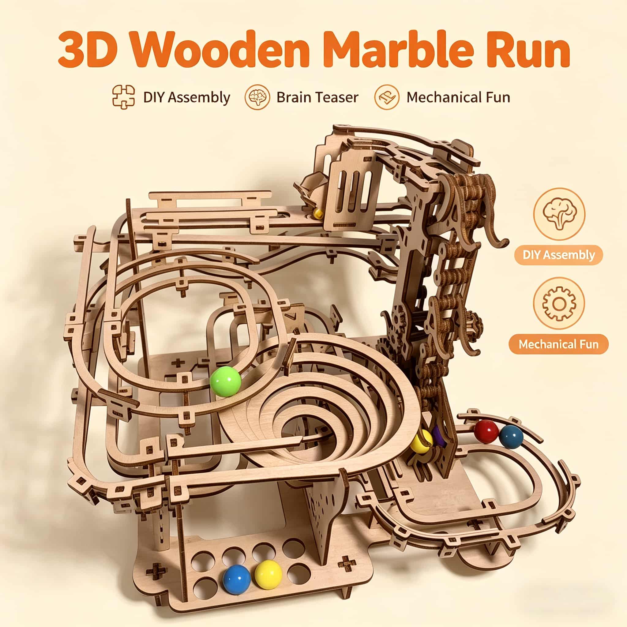 Kit Model Puzzle Kayu 3D Linta - Running Gear Track ulasan dan harga