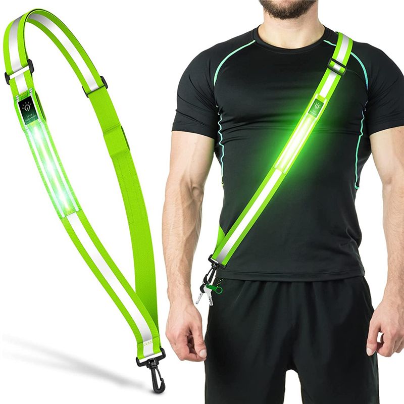 Sabuk Reflektif LED ABXY untuk - Running Gear Green ulasan dan harga
