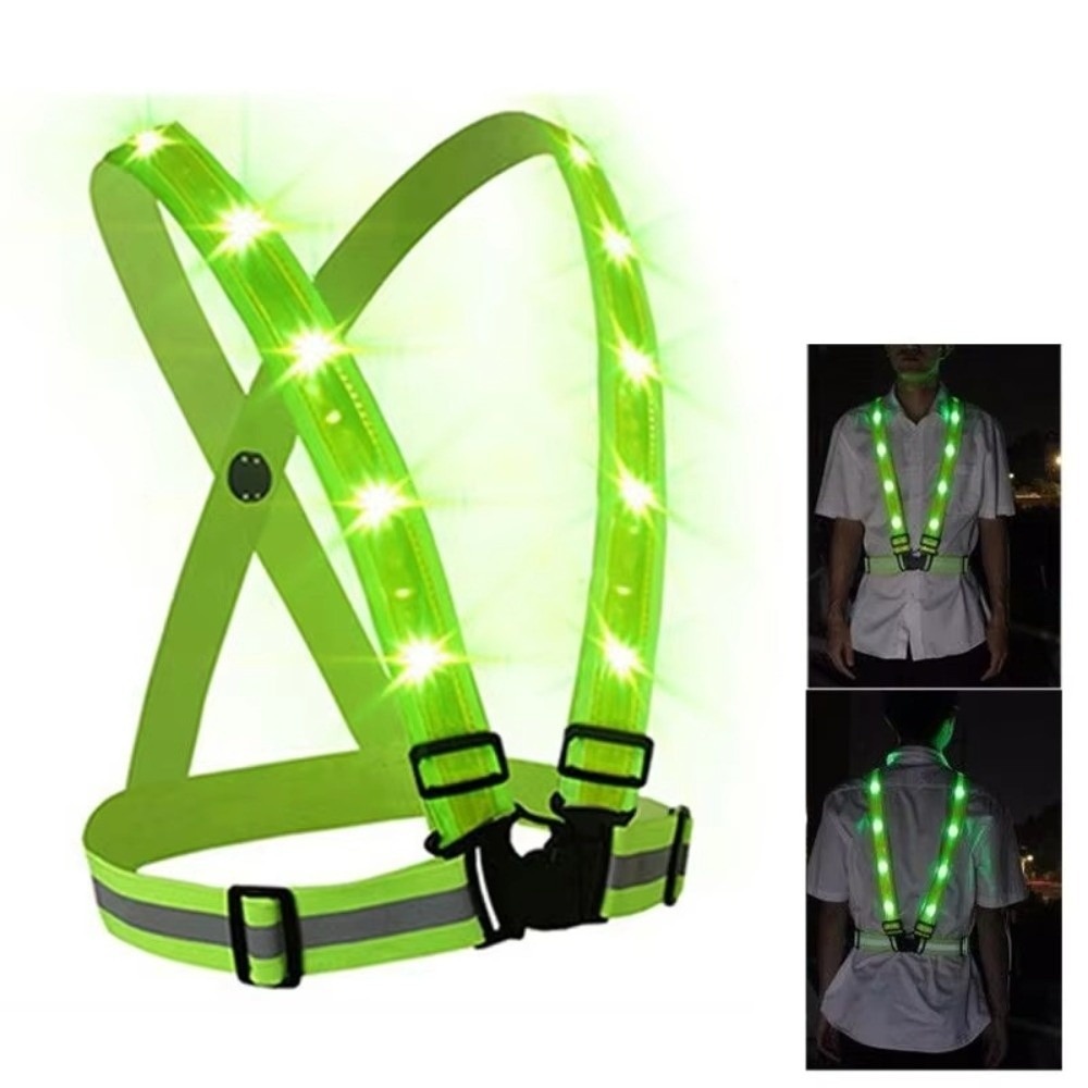 Rompi Keselamatan LED Polieste - Running Gear Green ulasan dan harga