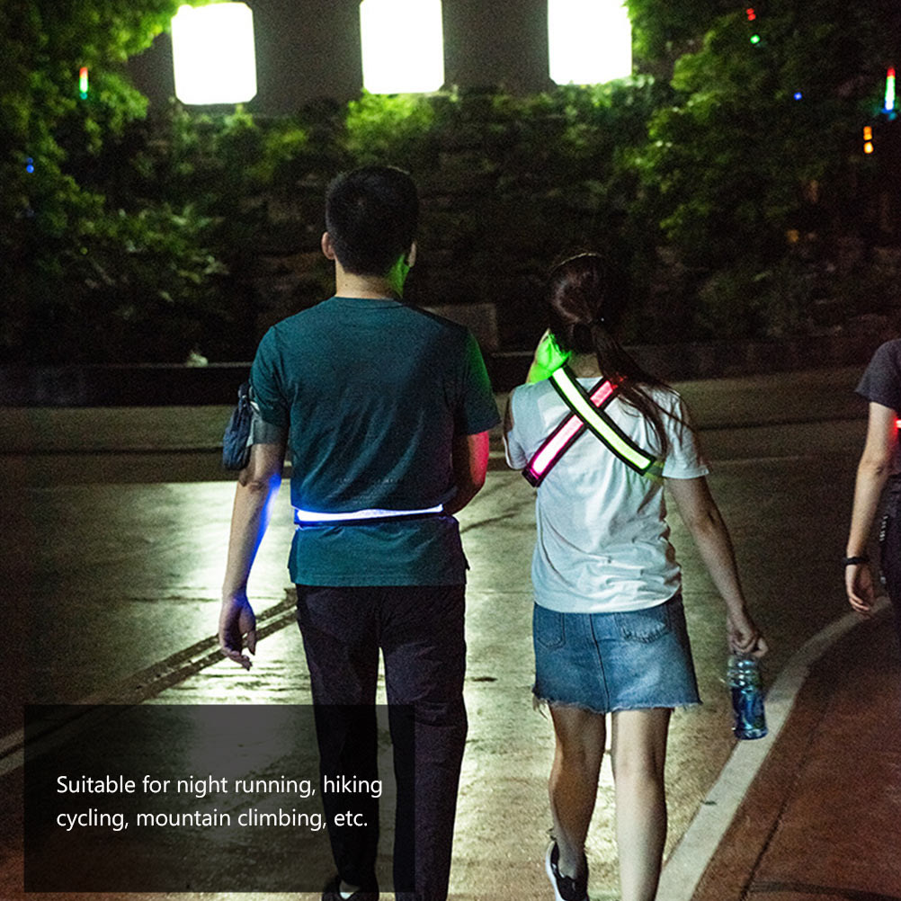 Sabuk Reflektif LED Isi Ulang  - Running Gear Green ulasan dan harga