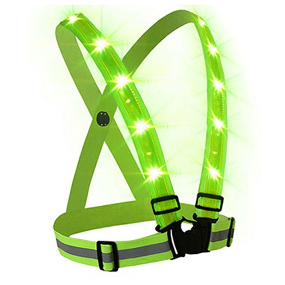 Rompi Keselamatan LED Polieste - Running Gear Green ulasan dan harga